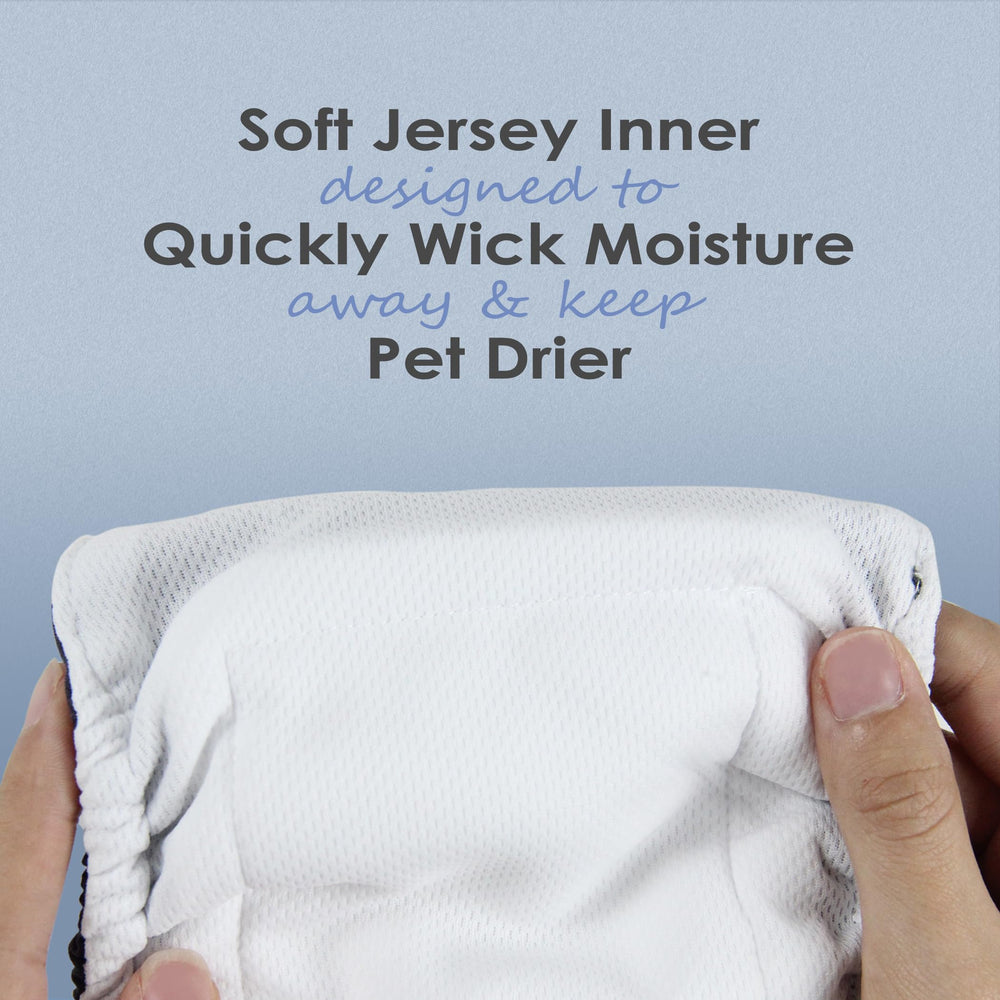 Wegreeco washable male dog belly bands shown as a pack of three.