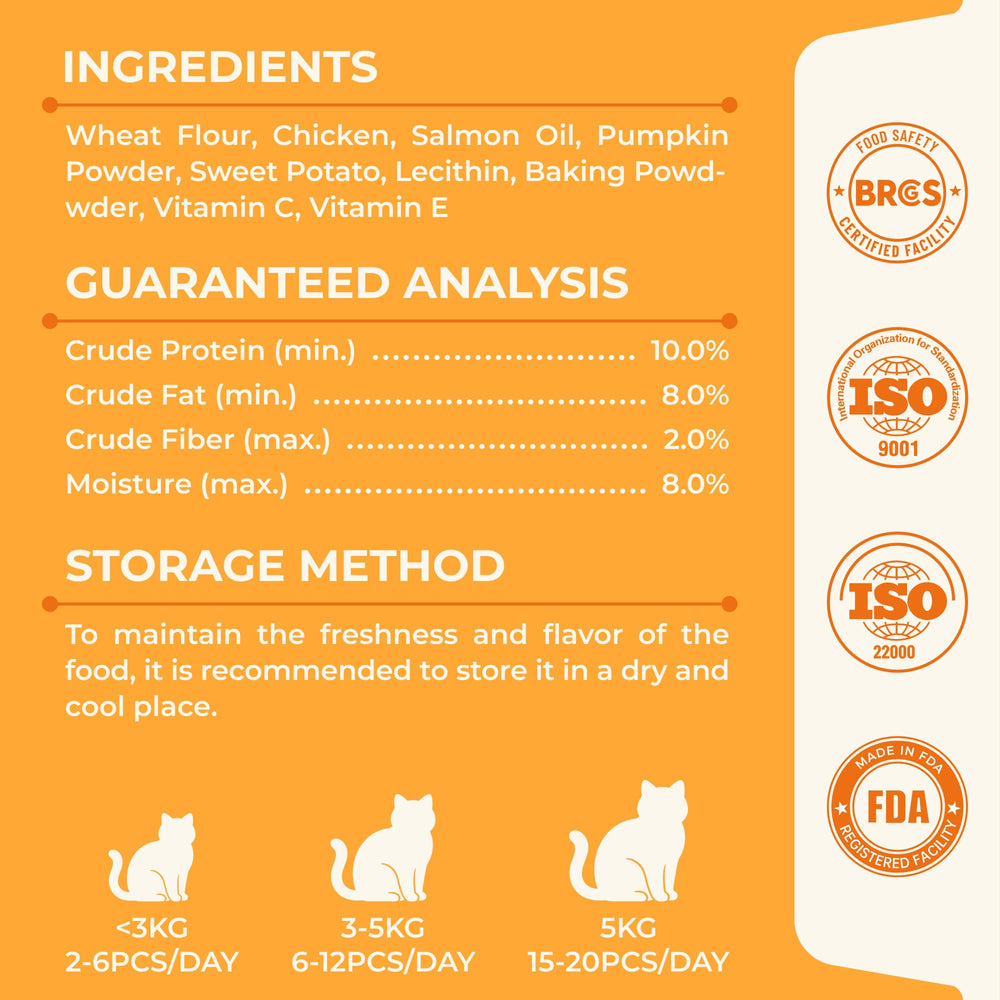 Wellix cat treats offered as a crunchy training reward.