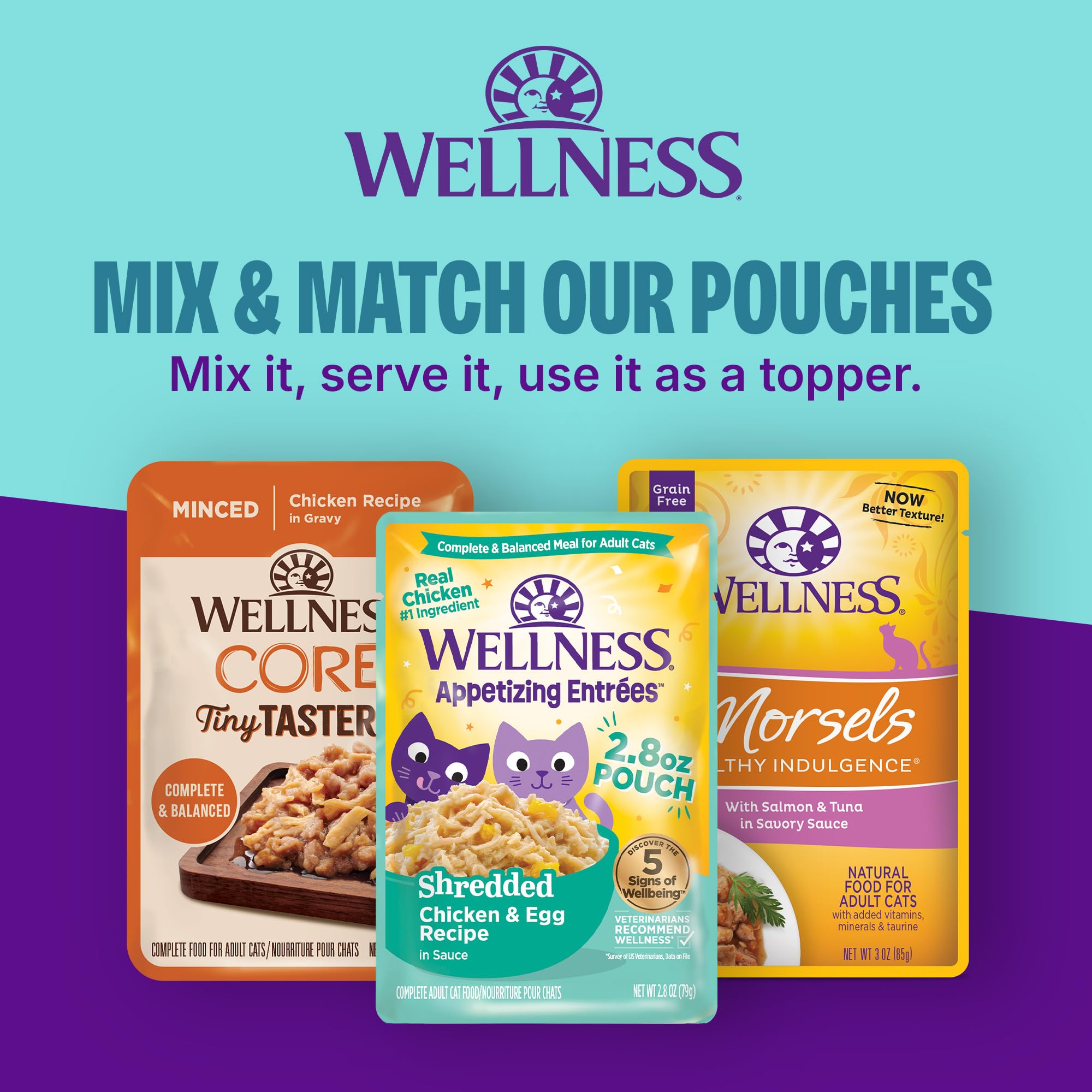 Wellness CORE Signature Selects wet cat food can for adult cats.