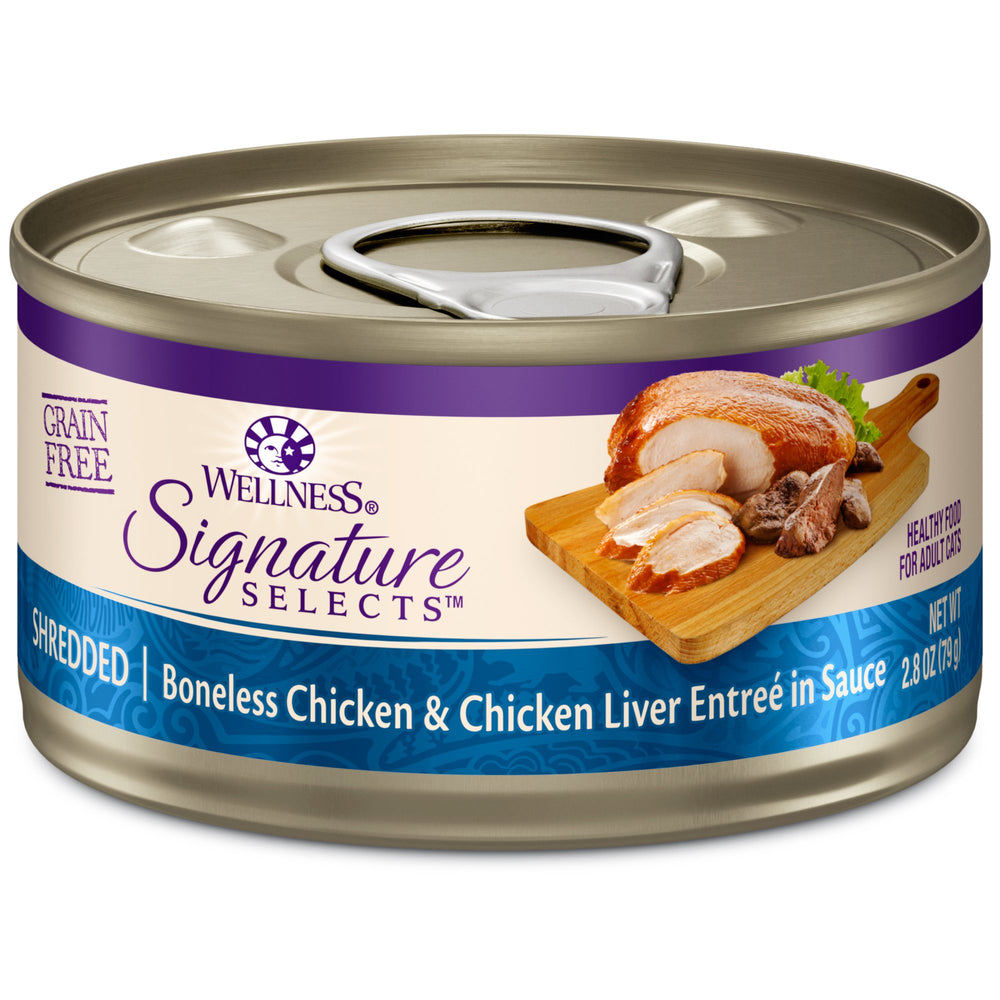 Wellness CORE wet cat food can shown from the front.