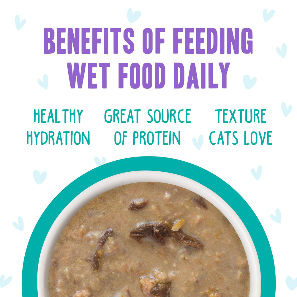 Weruva B.F.F. OMG cat food with its ingredient information in focus.