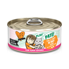 Weruva B.F.F. Play cat food can shown from the front.