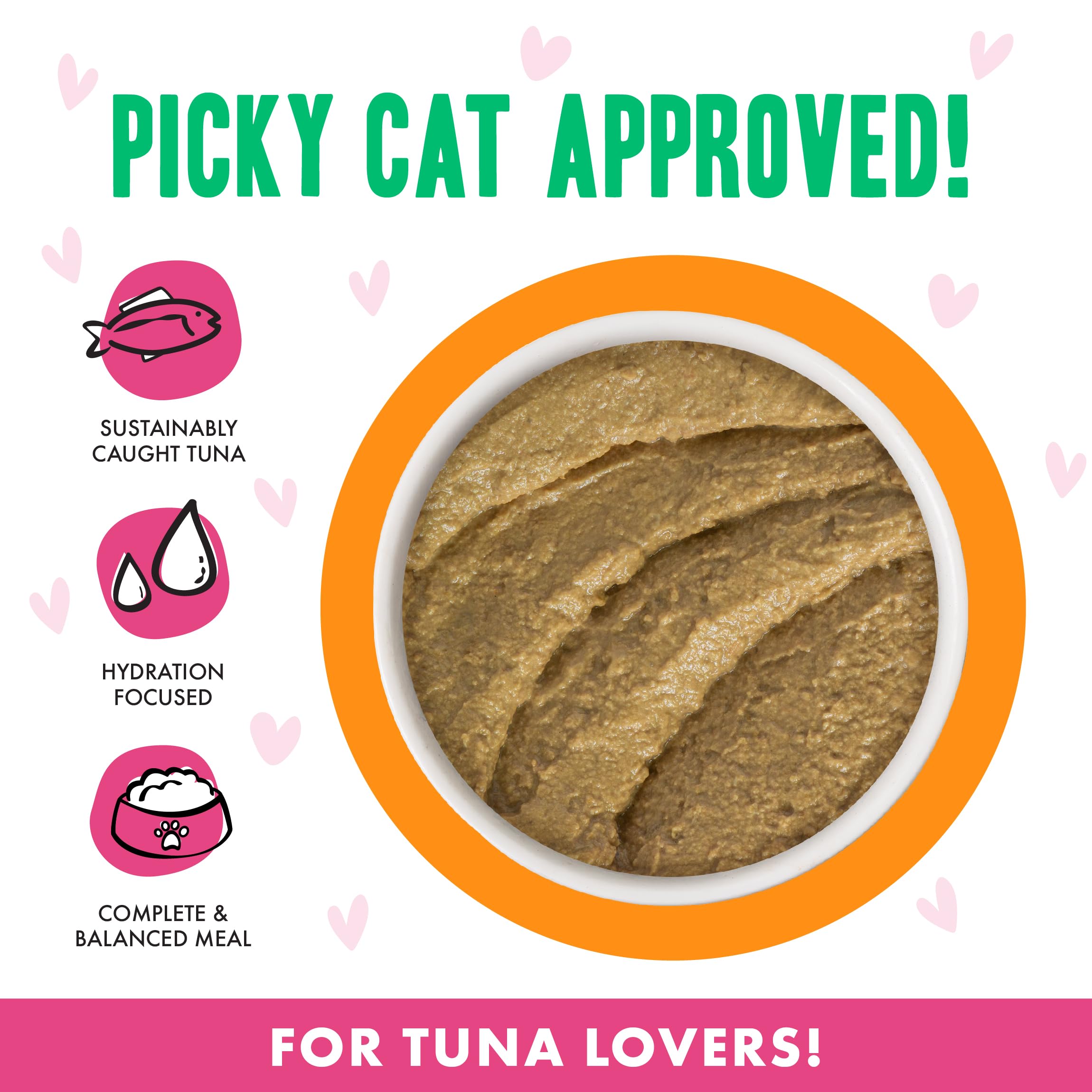 Weruva B.F.F. Play cat food creamy paté texture shown close up.