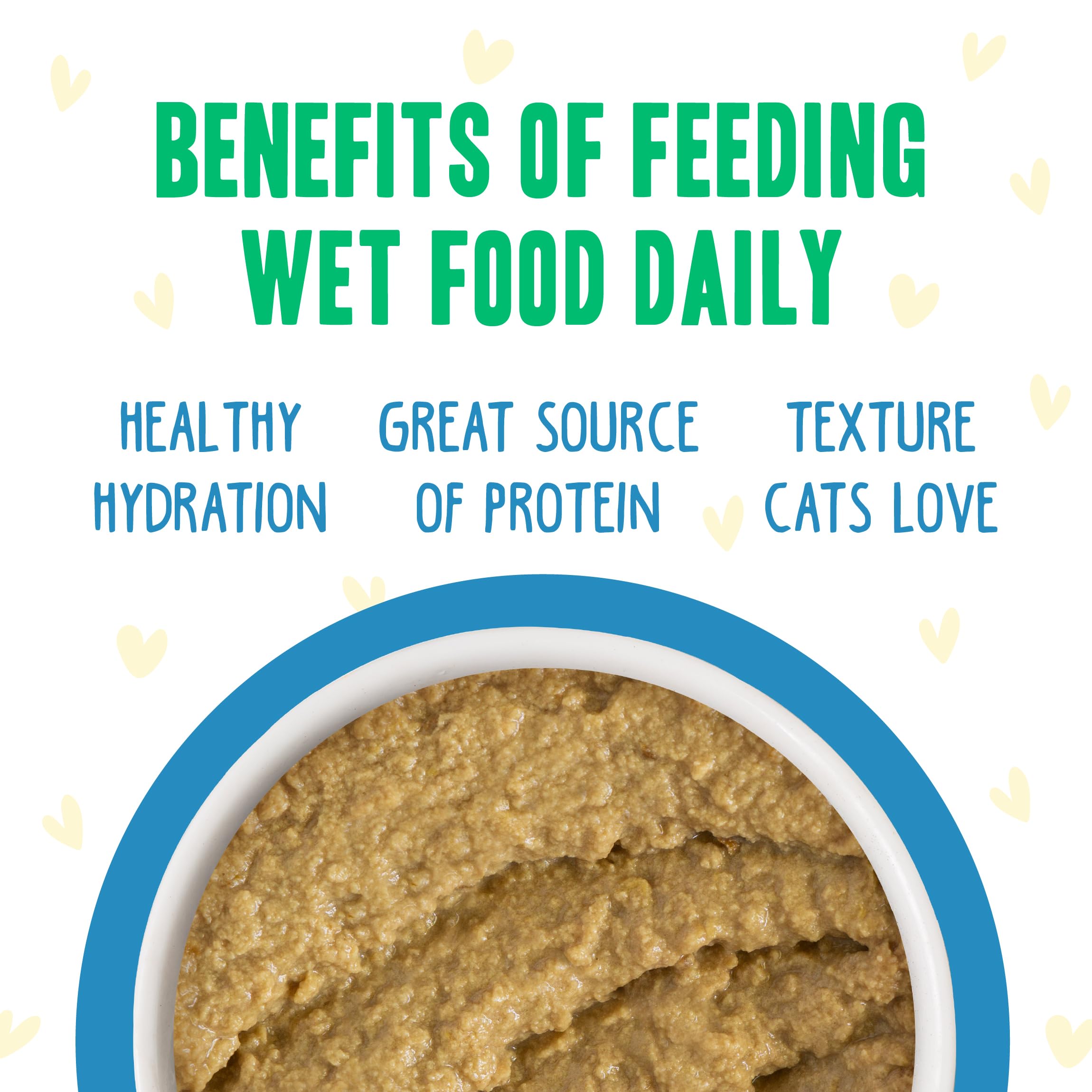 Weruva B.F.F. Play Chicken Checkmate wet cat food shown at a cat’s mealtime.