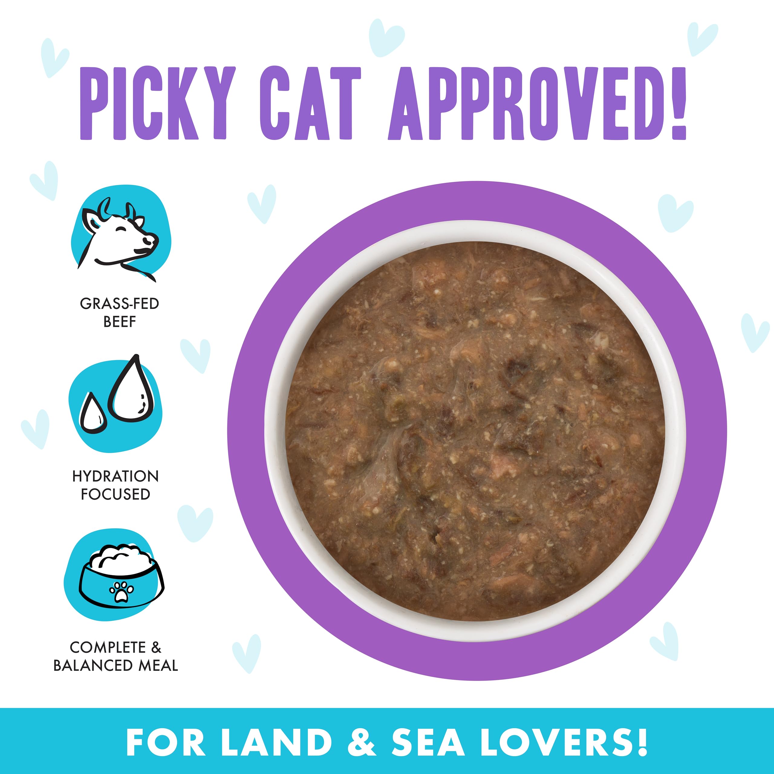 Weruva B.F.F. OMG cat food featuring the beef and salmon recipe.