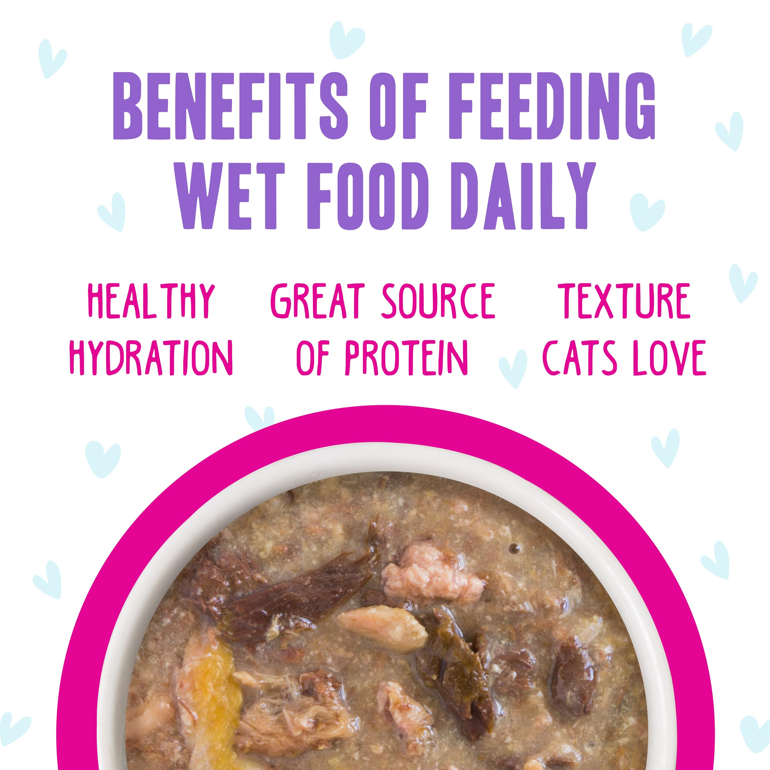 A cat eating Weruva cat food.