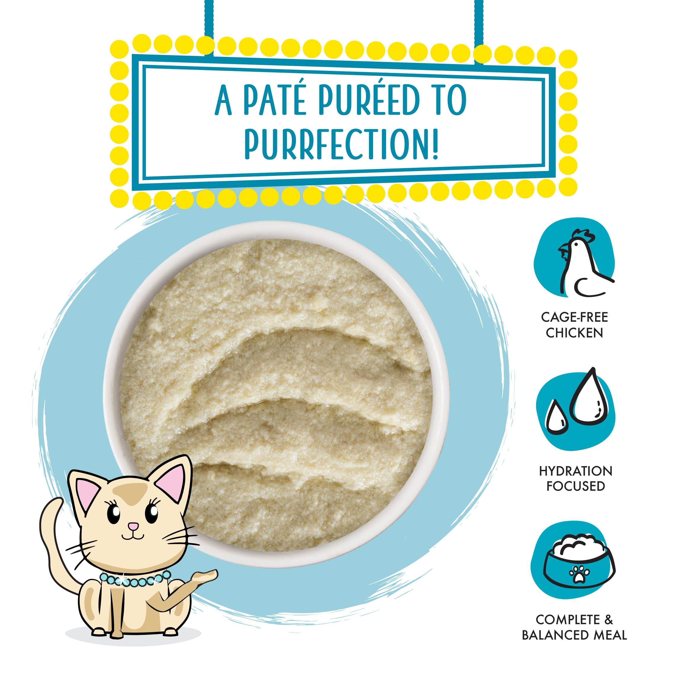 Weruva chicken pâté wet cat food with its chicken recipe focus.
