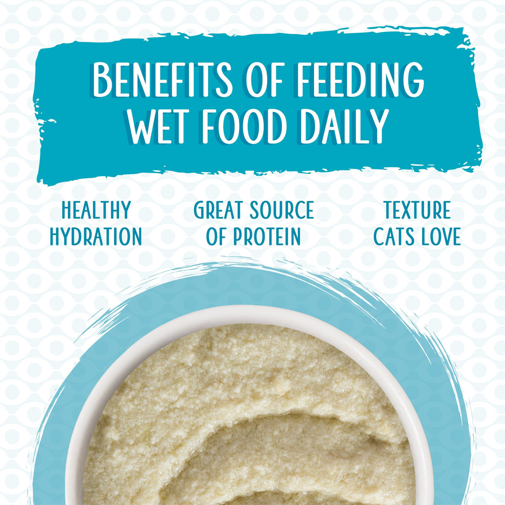 Weruva chicken pâté wet cat food packaging with label details visible.