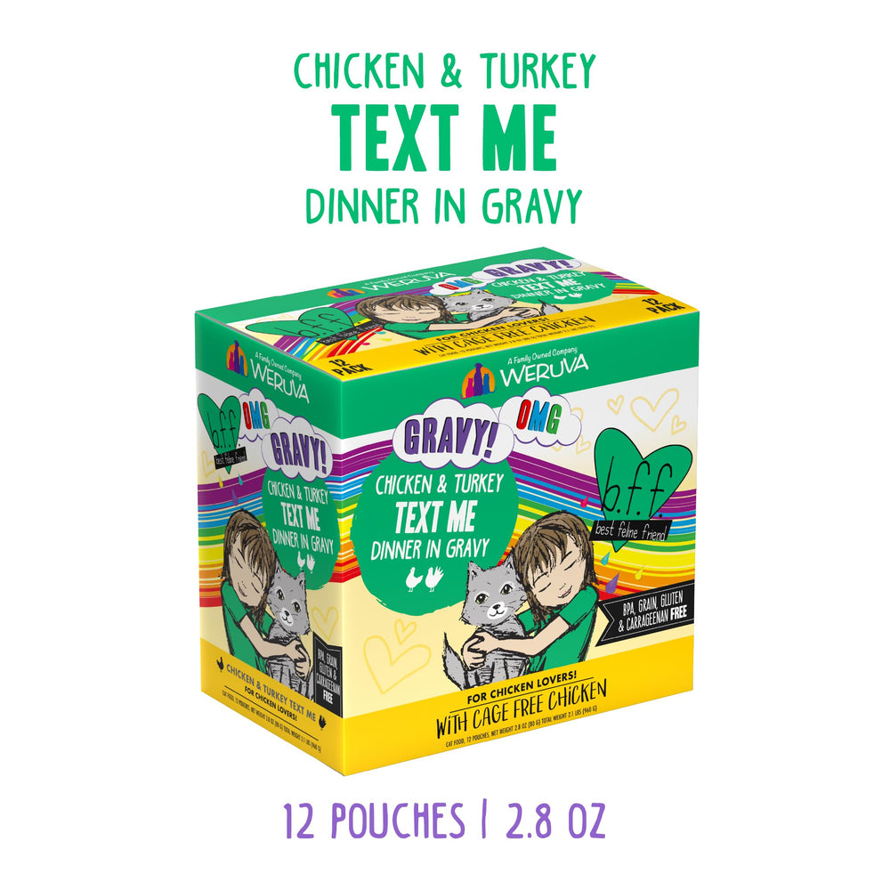 Weruva chicken and turkey cat food showing its ground texture.