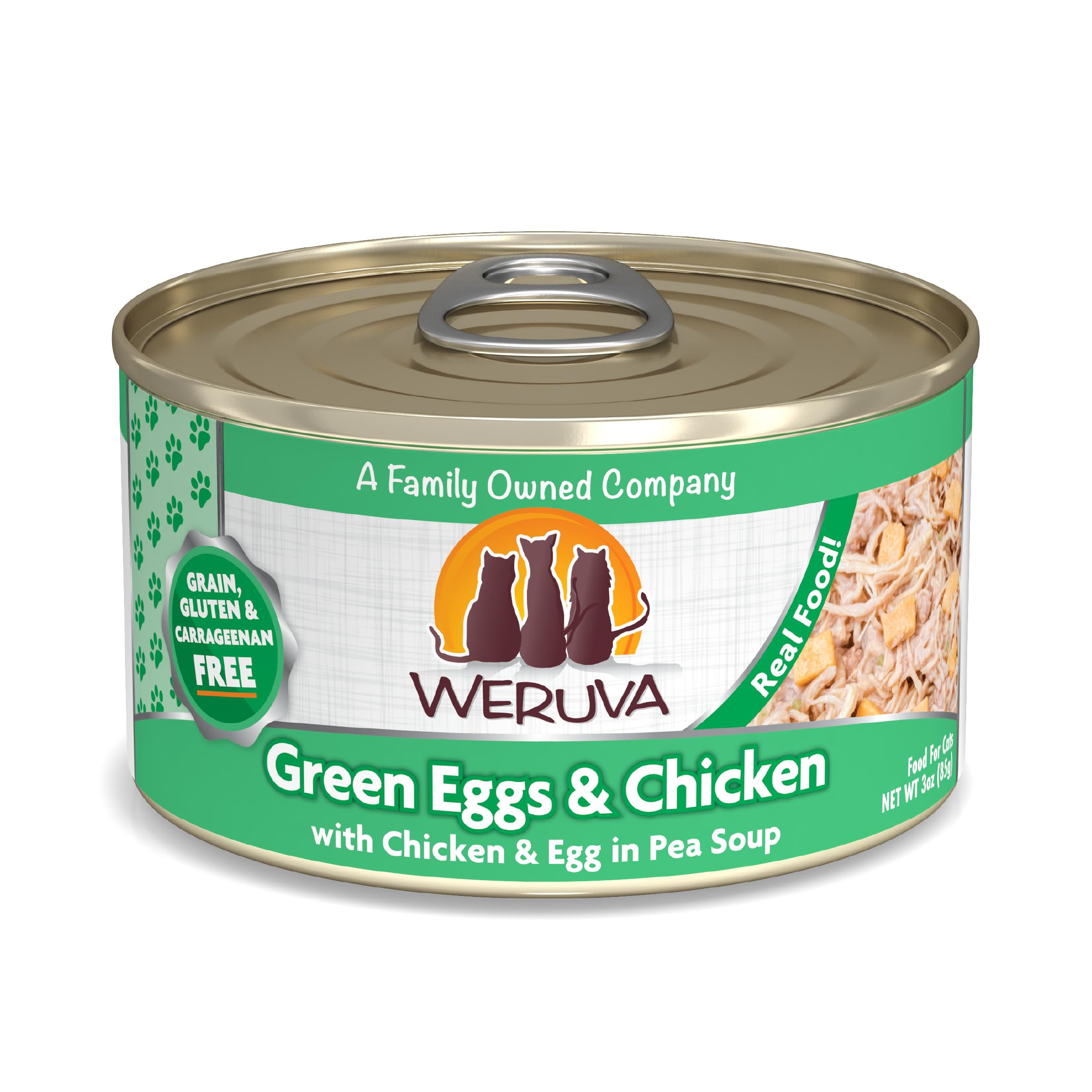 Weruva Classic Cat Food can shown from the front.
