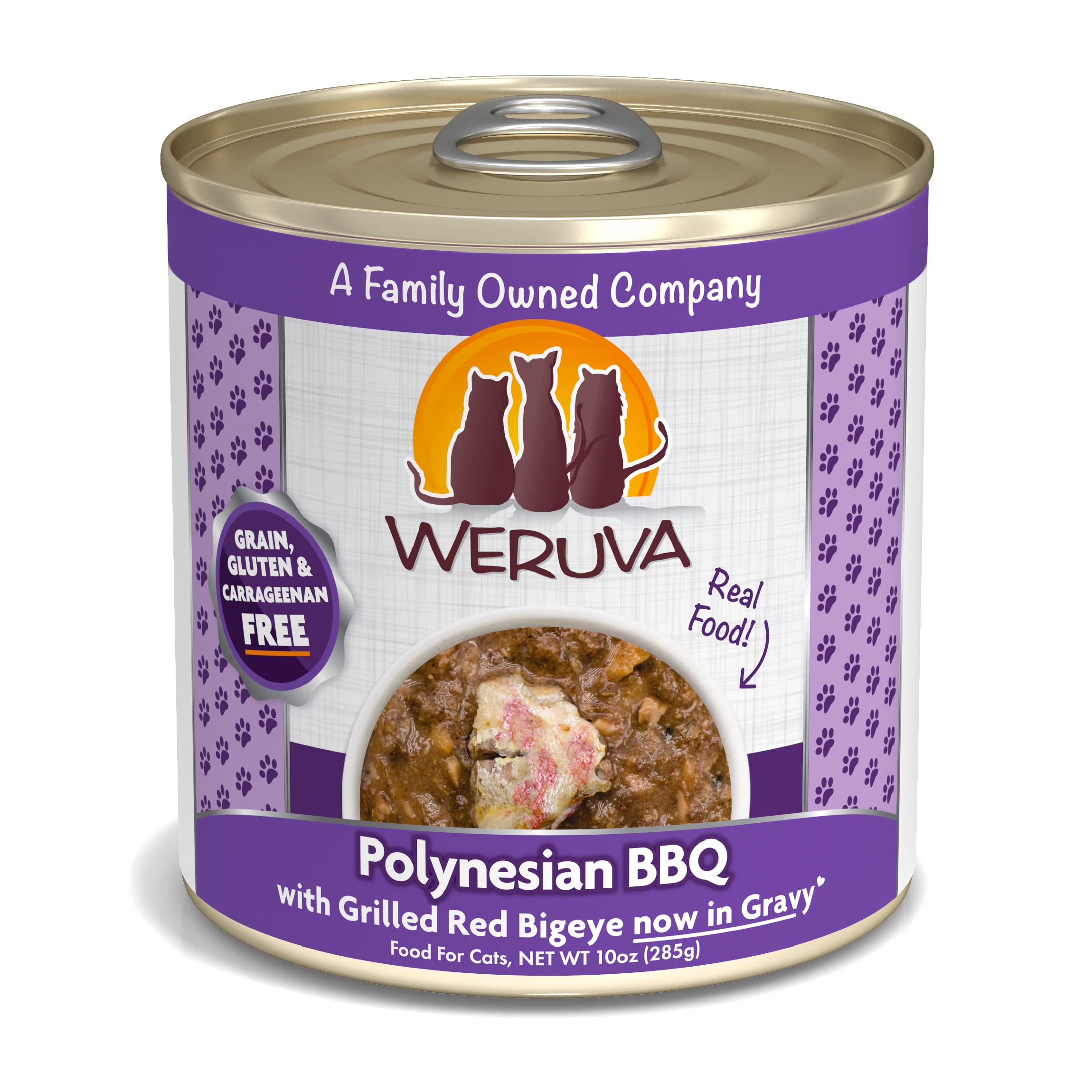 Weruva Classic cat food can shown from the front.