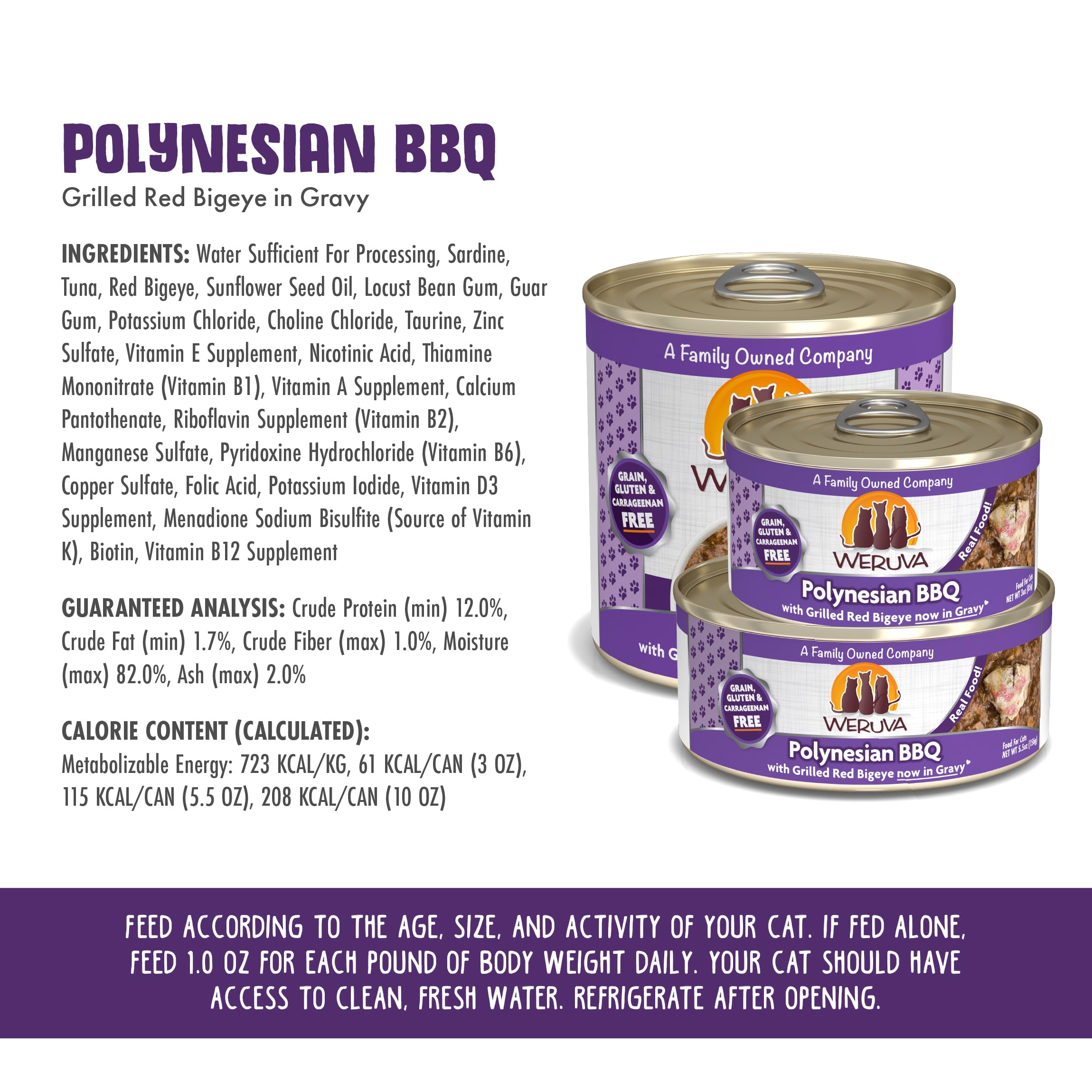 Weruva Classic cat food recipe with tuna and sardines.