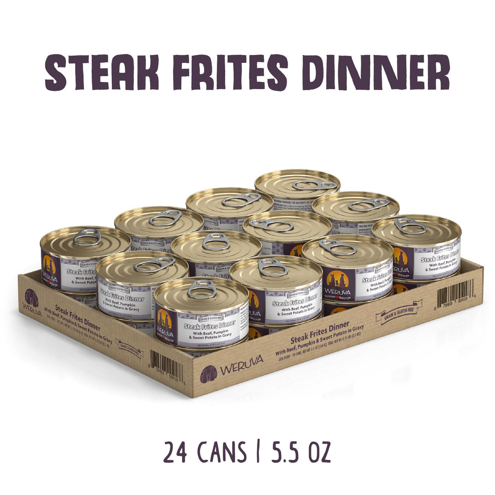 Weruva Classic dog food displayed as a 24-can pack.