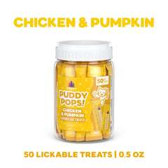 Weruva Puddy Pops lickable cat treat in an individual tube.