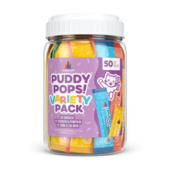 Weruva Puddy Pops variety pack shown from the front.