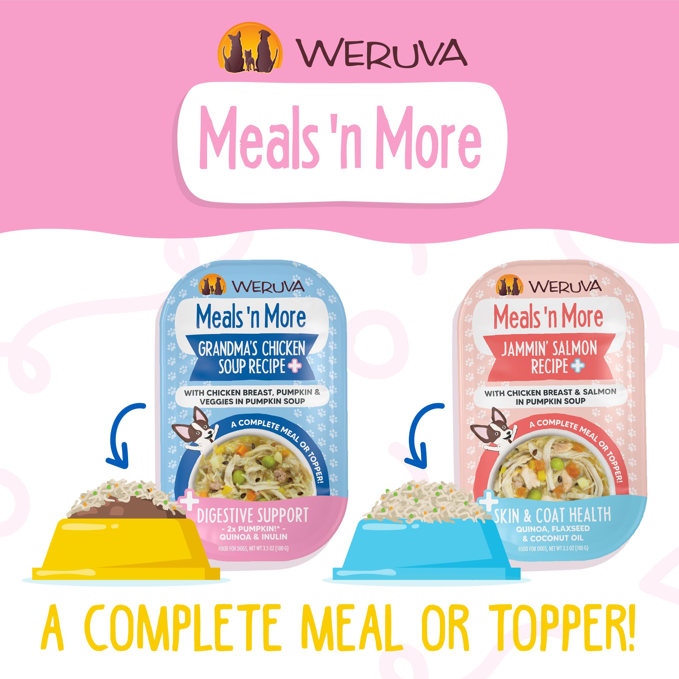 Weruva wet dog food Bed and Breakfast Recipe Plus cup.