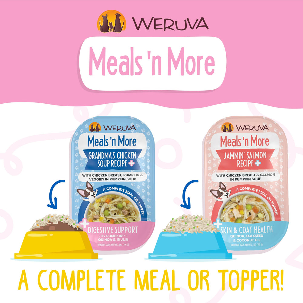 Weruva wet dog food Bed and Breakfast Recipe Plus cup.