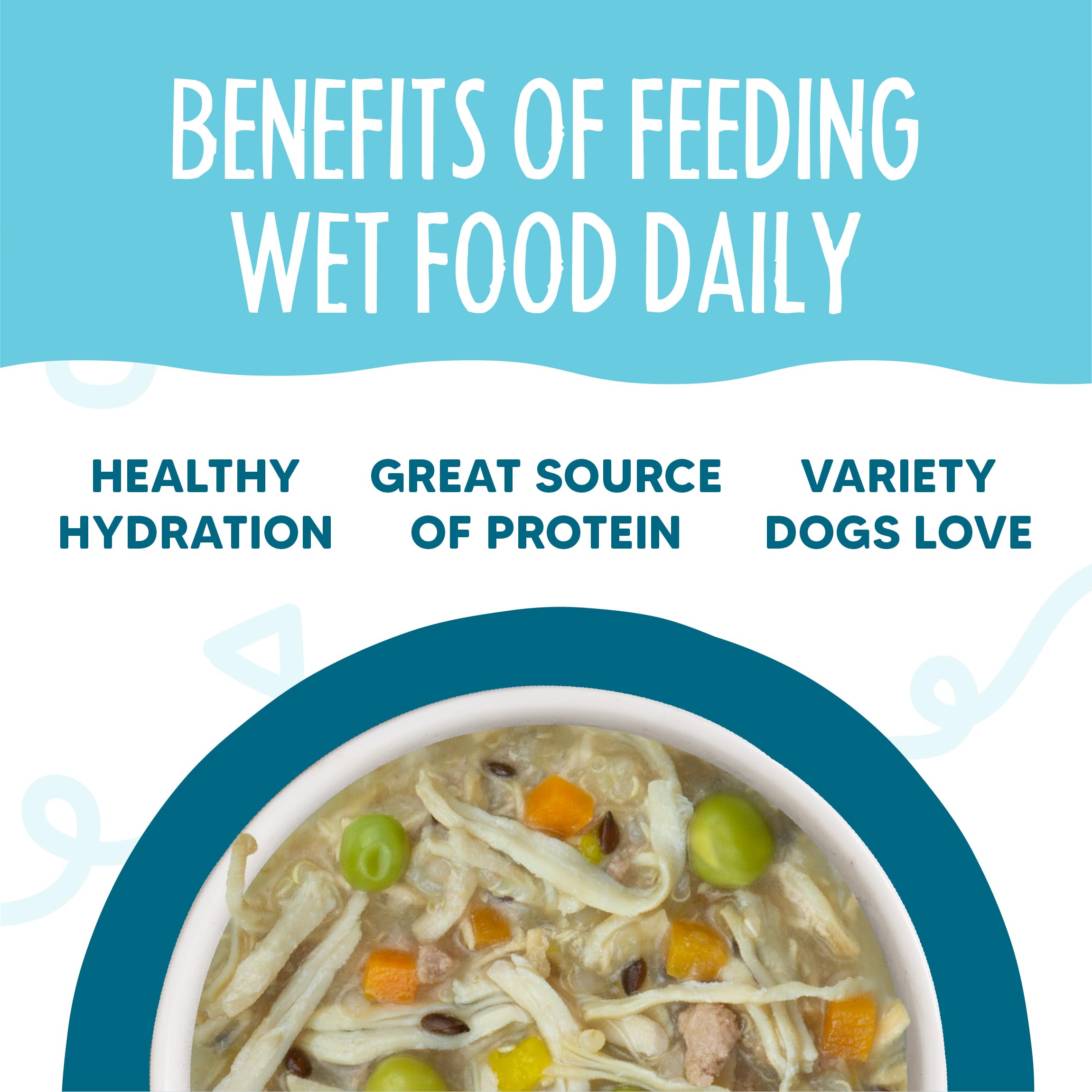 Weruva wet dog food ready to serve from its cup.