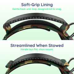 WhoseID tactical dog collar padded inner lining shown in detail.