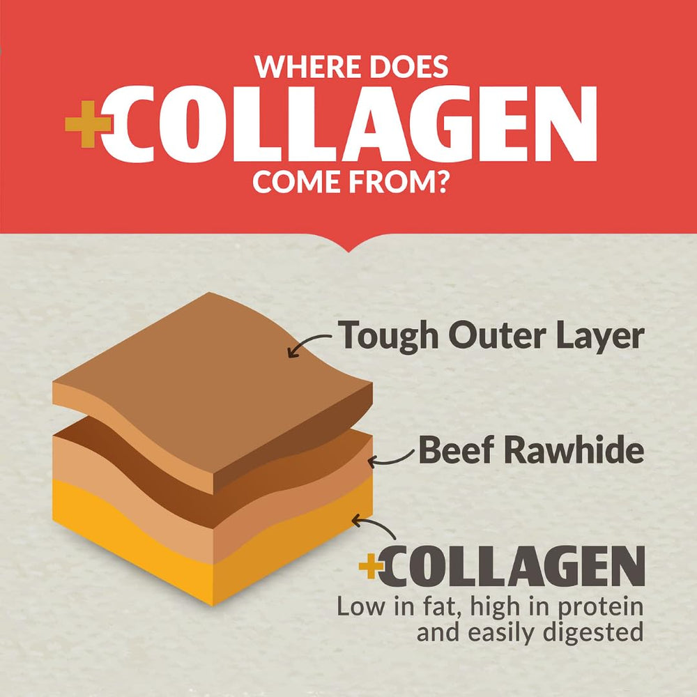 Wild Eats salmon flavor collagen twist dog chew shown from a side angle.