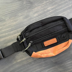 Wilderdog Utility Fanny Pack showing its three-pocket layout.