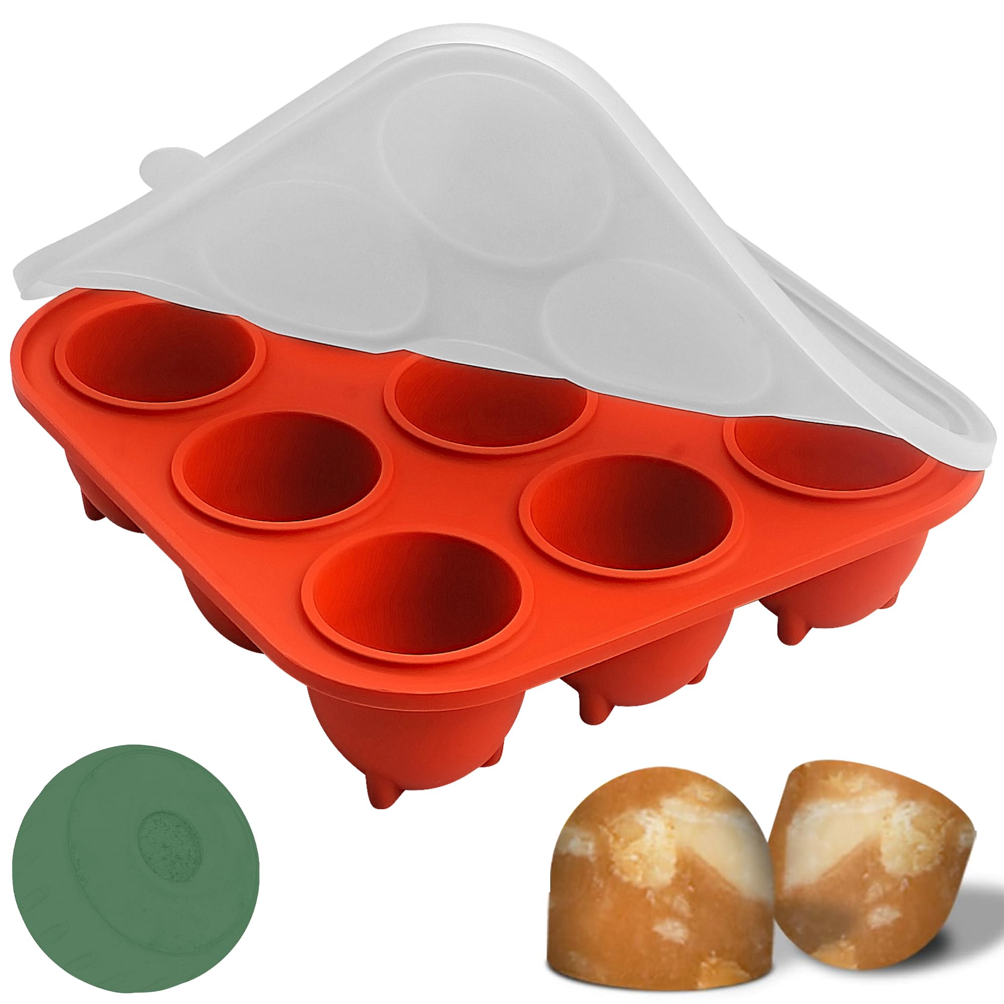 Wilewir dog treat mold shown from the front.
