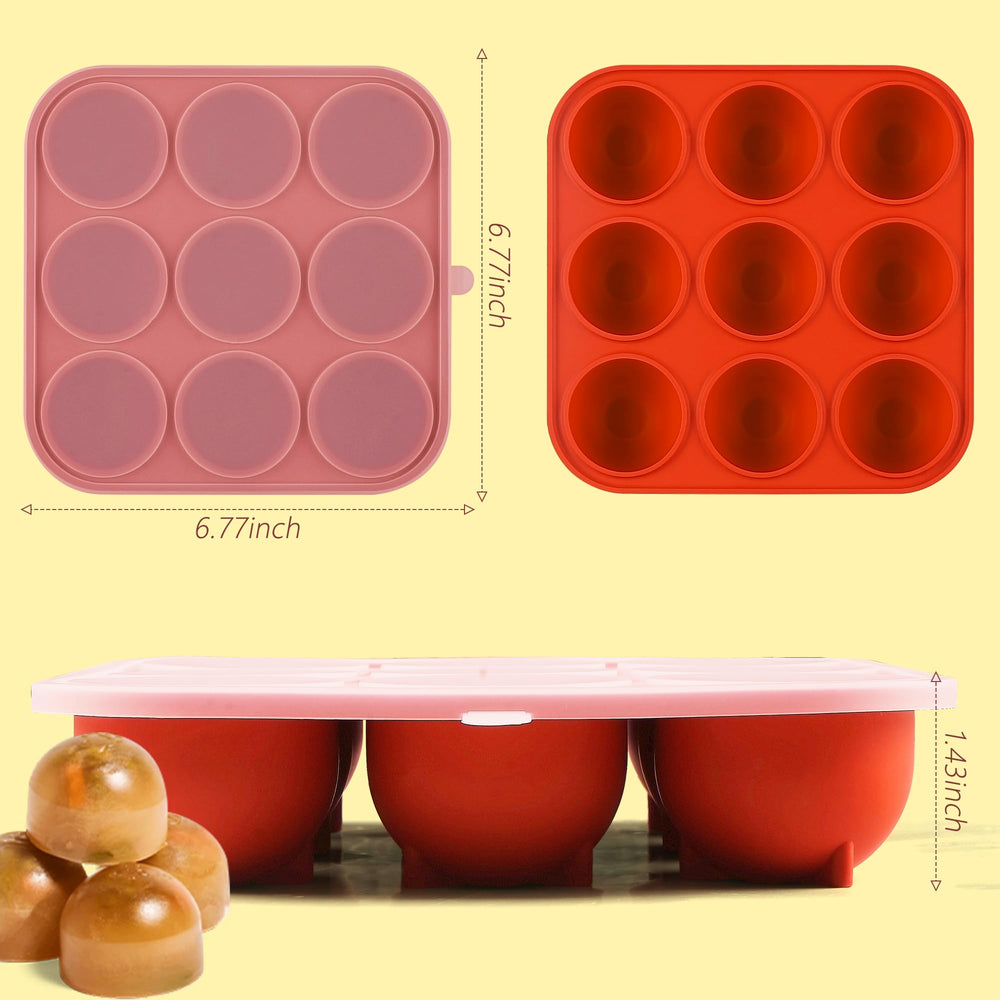Wilewir dog treat mold showing the layout of its nine cavities.