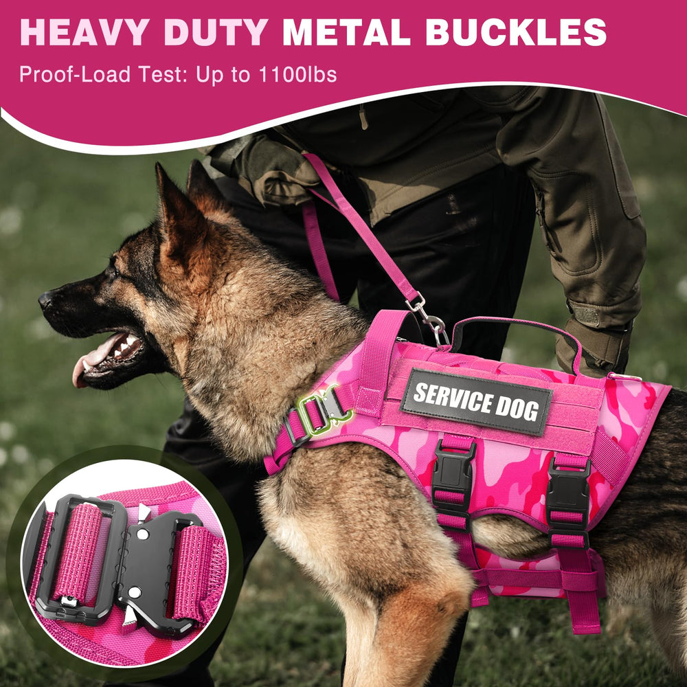 WINSEE dog harness shown with focus on the adjustable fit areas.