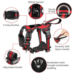 WINSEE dog harness detail showing the front leash clip.