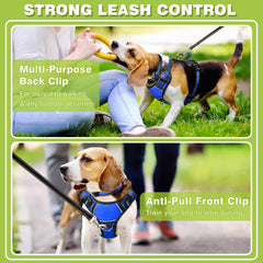 WINSEE dog harness front leash ring shown up close.
