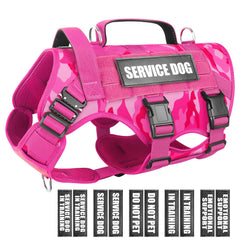 WINSEE dog harness shown from the front with its tactical vest design.