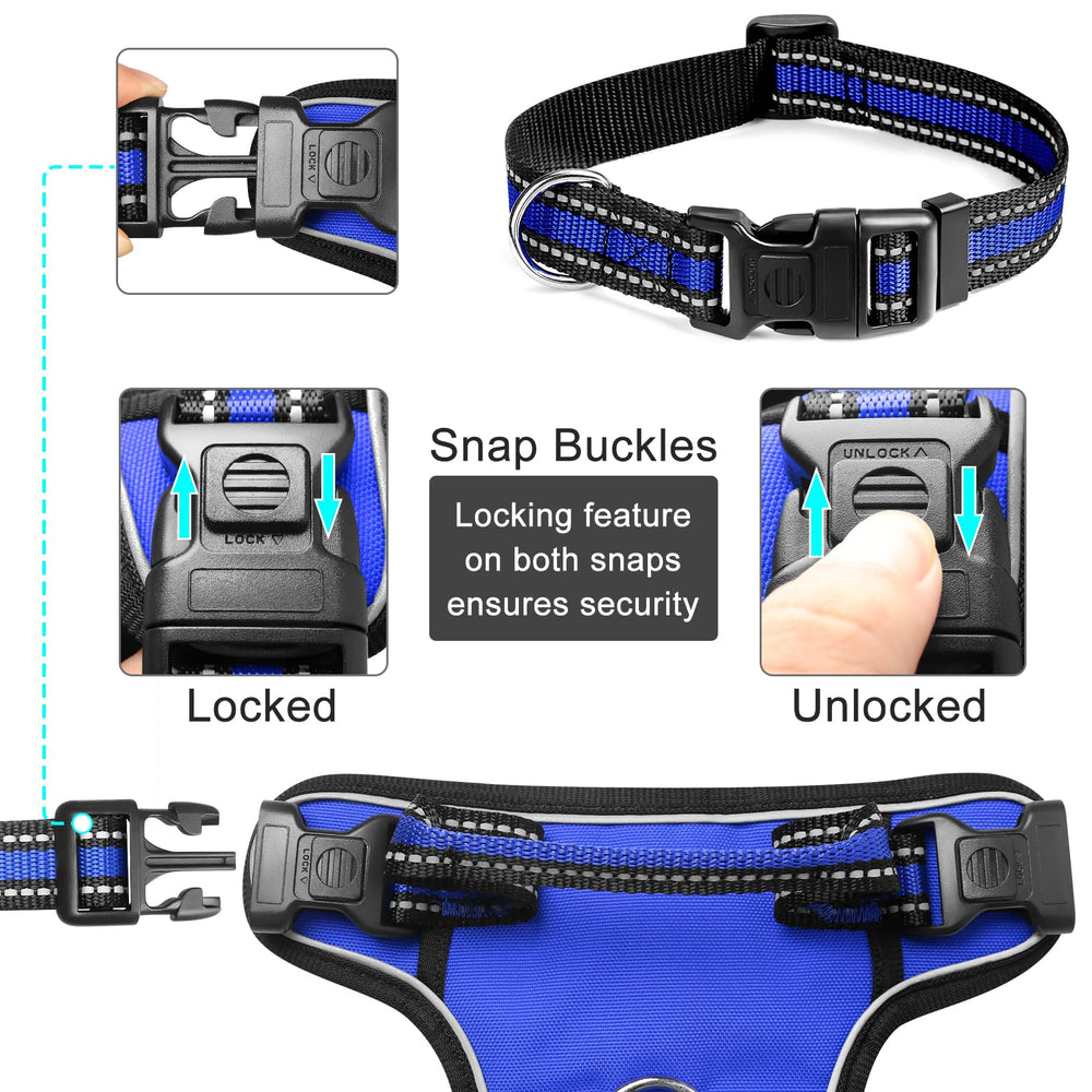WINSEE dog harness breathable mesh lining and soft padding shown close up.