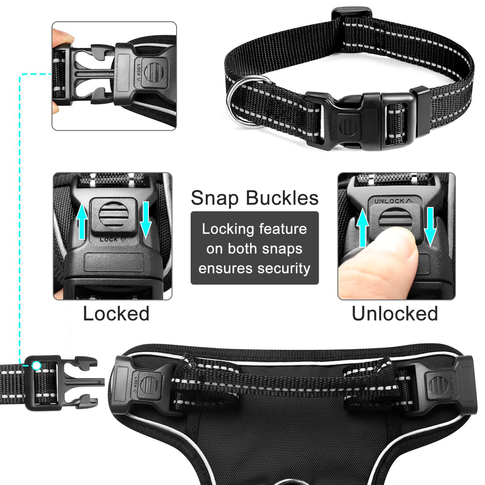WINSEE dog harness interior detail showing the mesh lining and sponge padding.