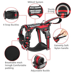 WINSEE dog harness highlighting its reflective nylon fabric.