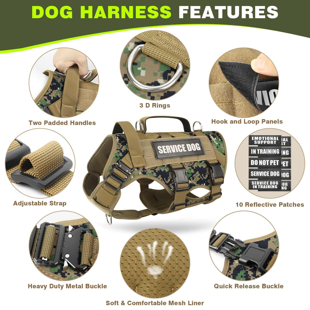 WINSEE dog harness close-up of its stainless steel leash attachment rings.