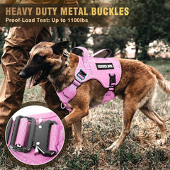 WINSEE MOLLE dog vest close-up of its two metal shoulder buckles.