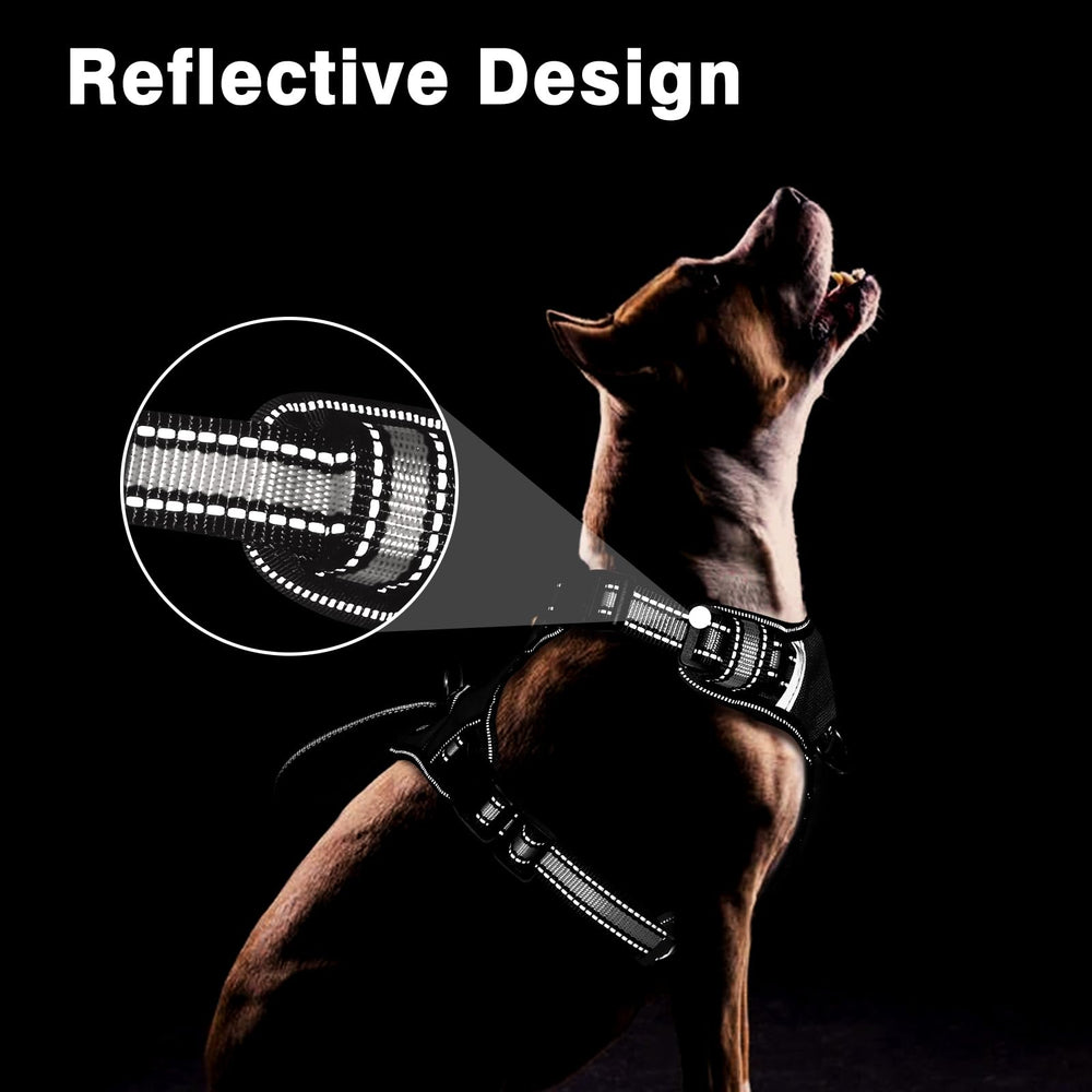 WINSEE dog vest harness highlighting its reflective nylon material.