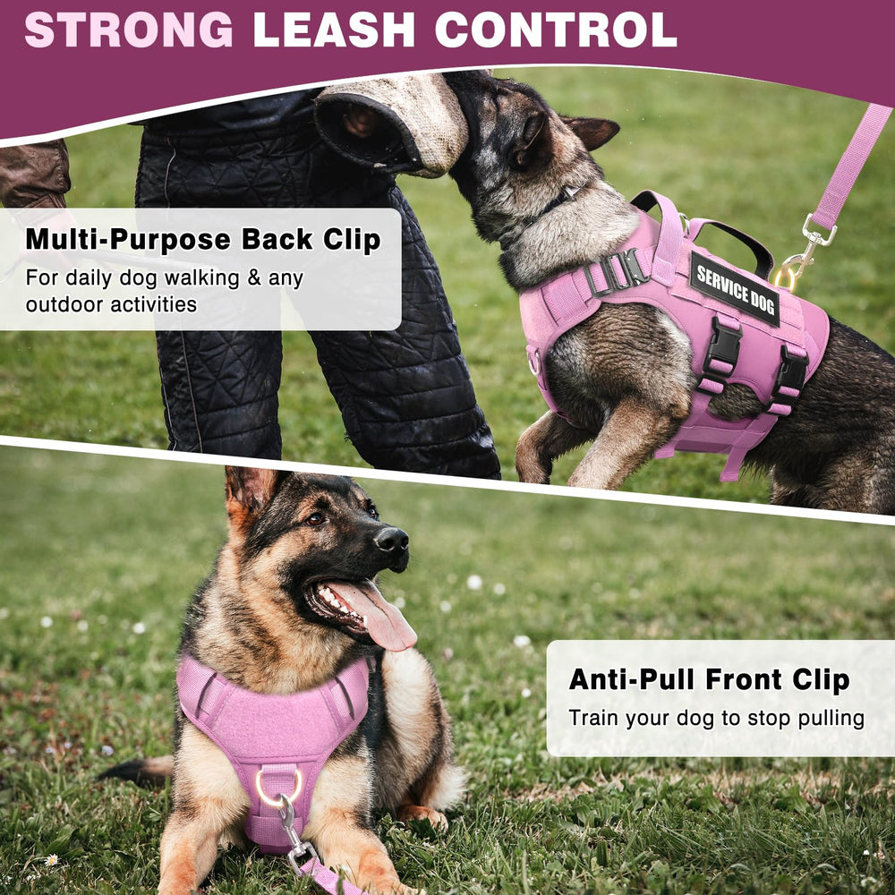 WINSEE Service Dog Vest Harness close-up of the metal shoulder buckles.
