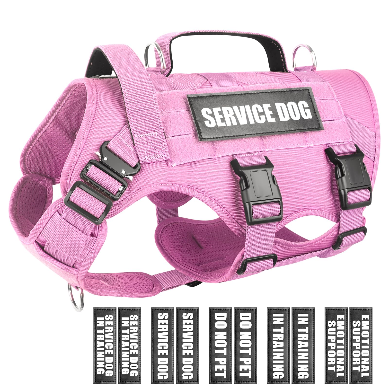 WINSEE service dog vest harness shown from the front.