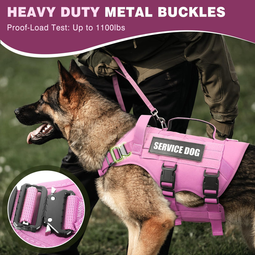 WINSEE service dog vest harness showing its side MOLLE panels.