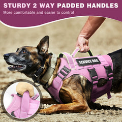 WINSEE service dog vest harness with hook-and-loop patch panels.