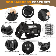WINSEE Service Dog Vest Harness showing its hook-and-loop patch panels.