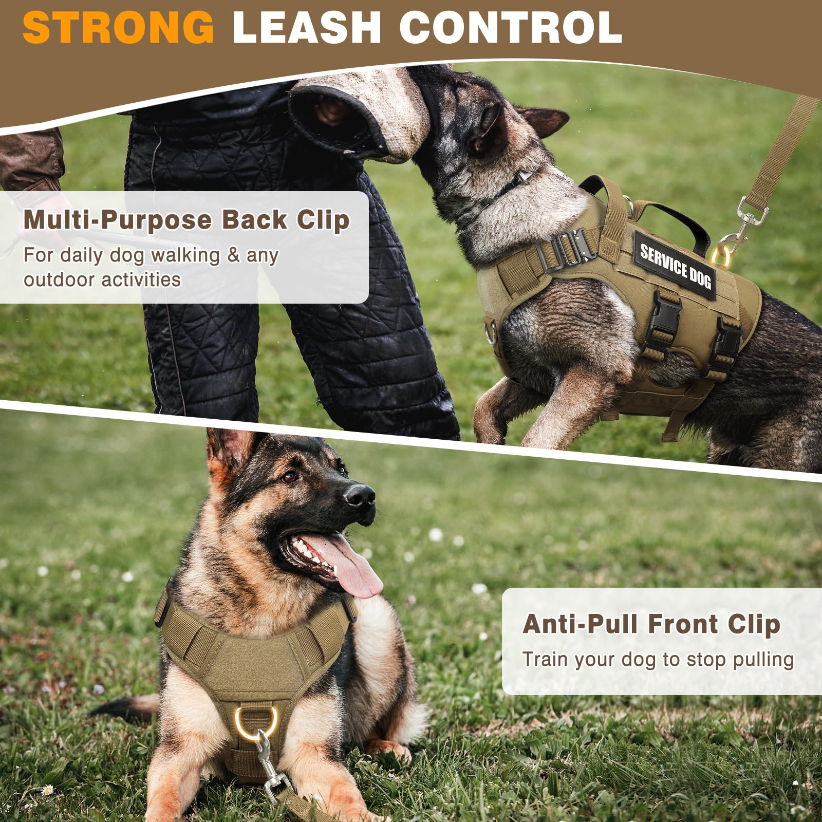 WINSEE Service Dog Vest Harness detail showing padded areas and breathable air mesh.
