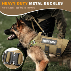 WINSEE Service Dog Vest Harness showing the side MOLLE panels and hook-and-loop areas.