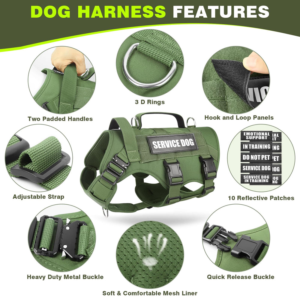 WINSEE Service Dog Vest Harness with its double padded handle.