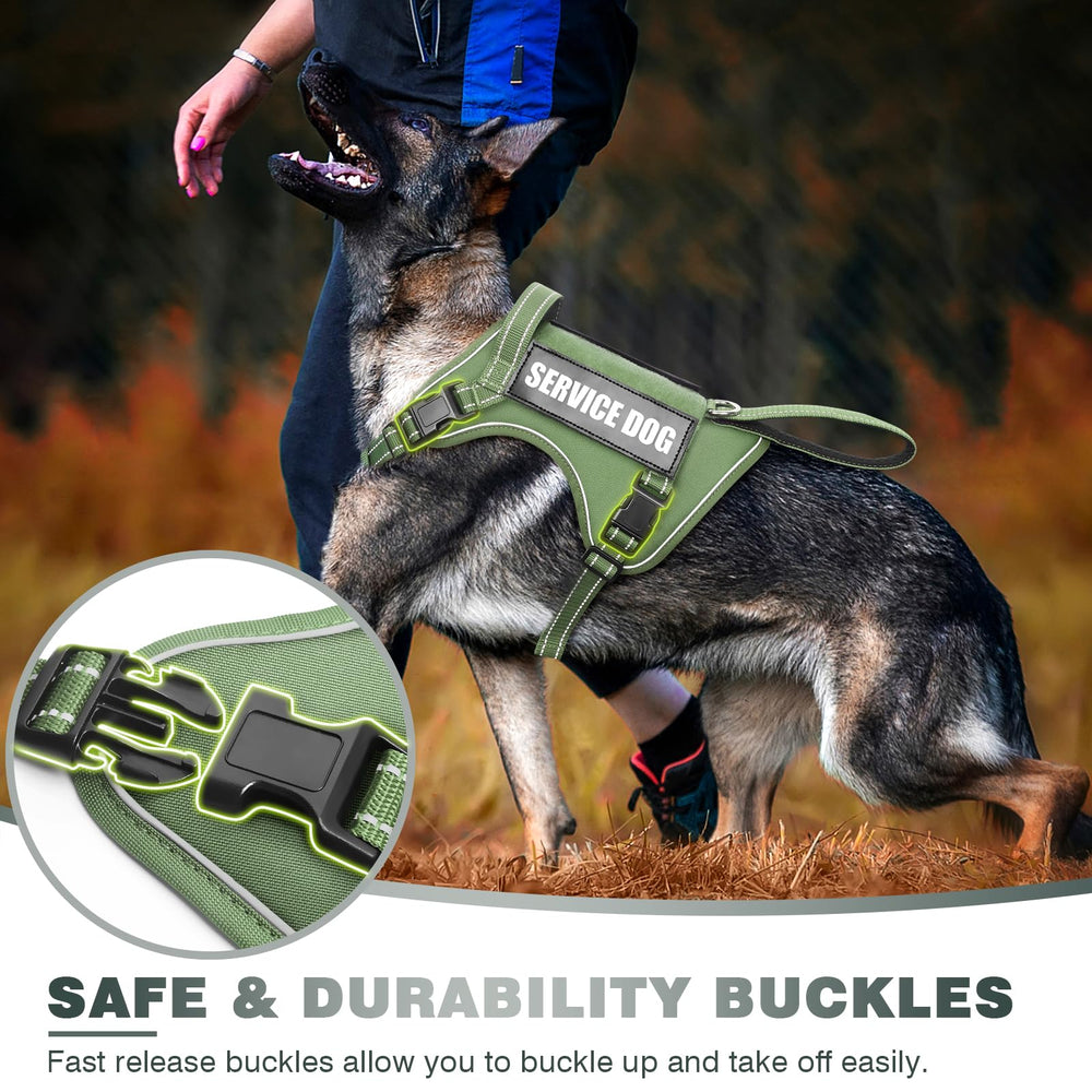 WINSEE Tactical Dog Harness close-up featuring its front control handle.