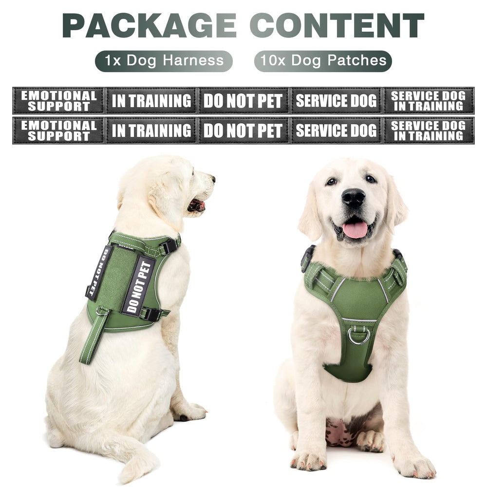 WINSEE Tactical Dog Harness showing the MOLLE panels on both sides.