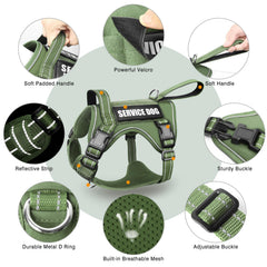 WINSEE Tactical Dog Harness detail showing its quick-release buckles.