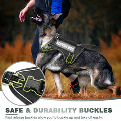 WINSEE Tactical Dog Harness detail showing its reflective nylon material.