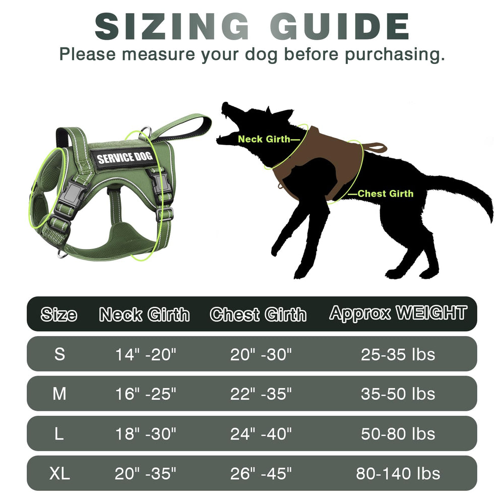 WINSEE Tactical Dog Harness highlighting the reflective nylon material.